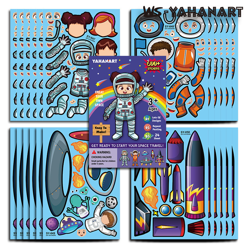 Pegatinas DIY Infantiles de Dibujos Animados de Papel Artesanal, Decorativo, para Día de los Niños image 11