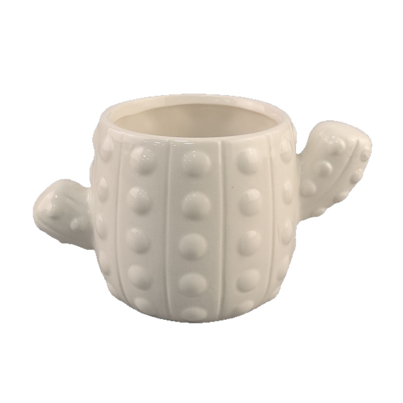 Taza de cerámica de forma linda de cactus blanco puro personalizable transfronterizo Taza de café de nicho de oficina creativa