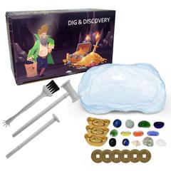 Treasure Digging Factory Amber Mermaid Pirate Treasure Hunt Children Fossil Toy Handmade DIY Archaeological Digging Toy