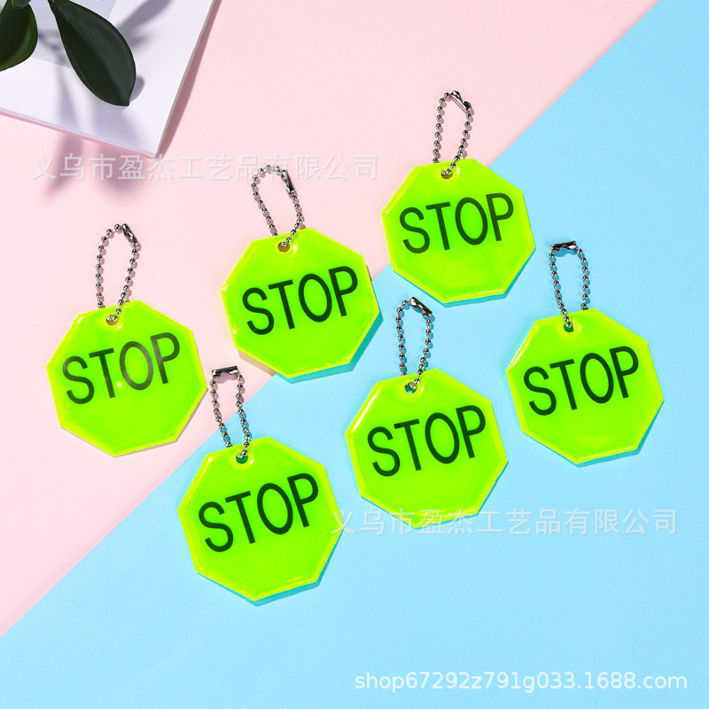 Colgante reflectante para detener llaves nocturnas material PVC creativo colgante de llaves de seguridad de luz nocturna