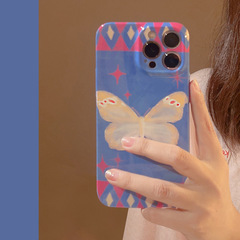 Japanese and Korean ins star butterfly iPhone14 mobile phone case Apple 13pro max film 12 sweet cool 11 suitable for 15