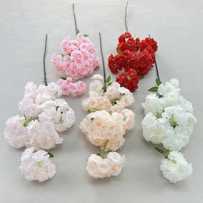 Flores de cerezo artificiales coloridas, ideales para bodas, estudios o decoración de arcos
