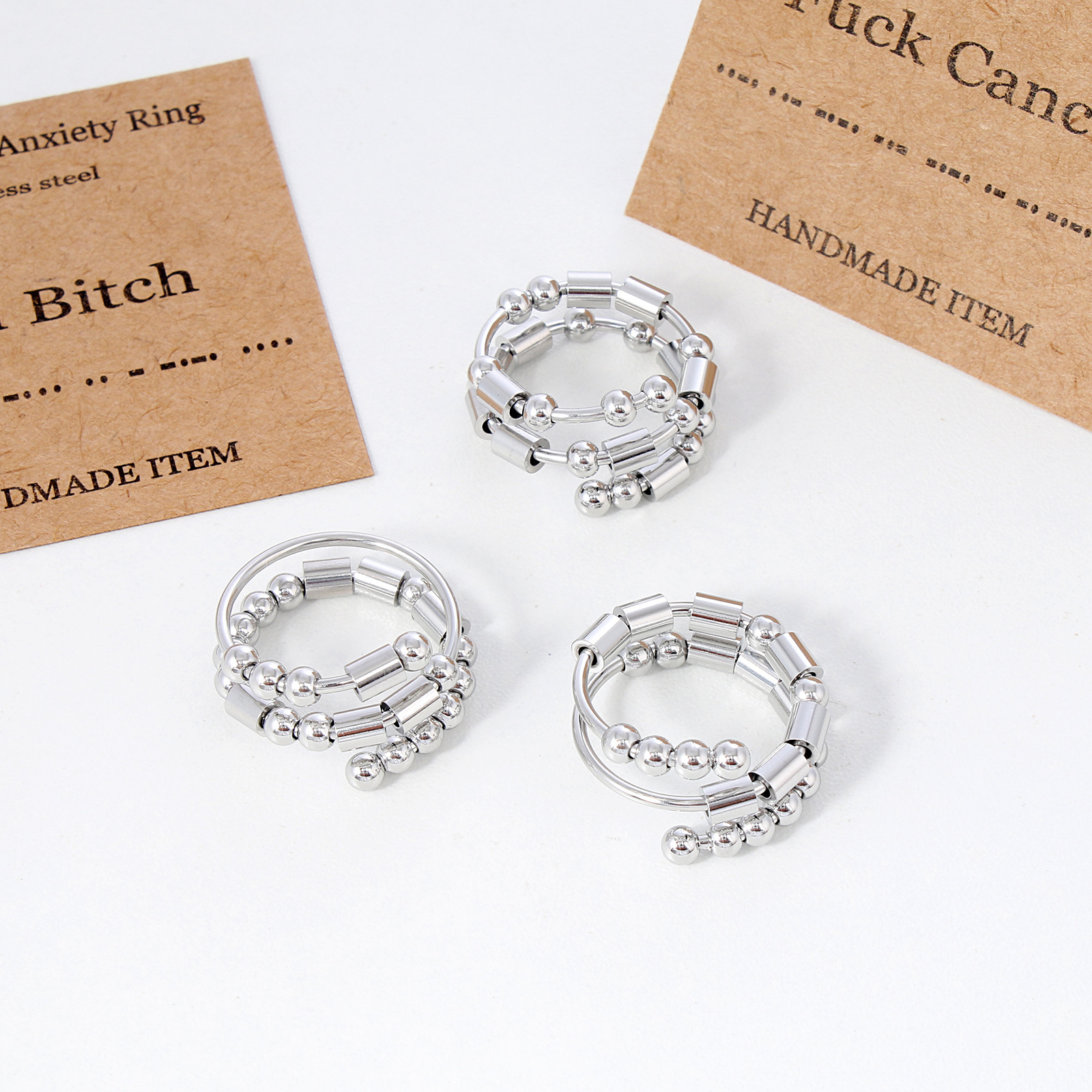 Fashion Geometric Stainless Steel Rings 1 Piece