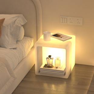 Plaid Floor Lamp Storage Rack Bedside Table Integrated Table Lamp Modern Simple Household Storage Cabinet Decorative Atmosphere Lamp