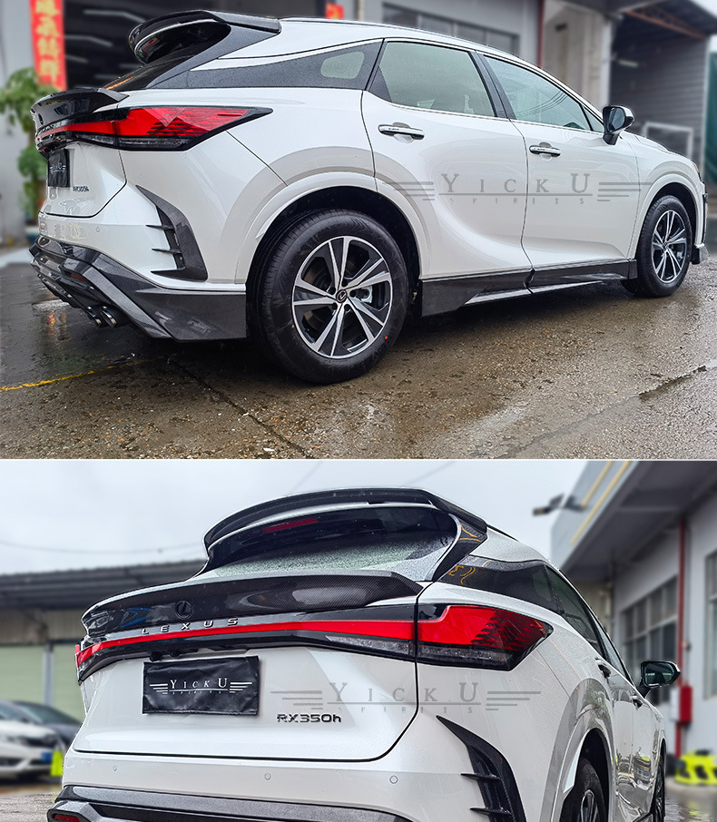 Suitable for 23-25 Lexus Rx350 Modified Trd Carbon Fiber Front Lip, Rear Lip, Side Skirt and Tail Top Wing