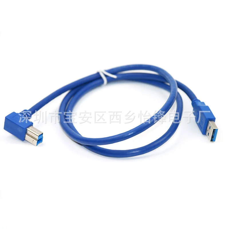 Прямой USB 3.0 кабель данных прямоугольного порта A male к B male порт 90° сгибанный печатной головой кабель оптом