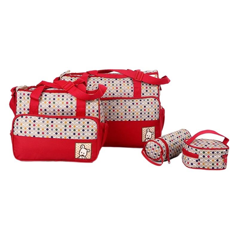 [Factory Explosions] Mummy Bag Multifunctional Mother Bag Flower Yao Cloth Size Five-piece Set Mummy Bag 5-piece Set