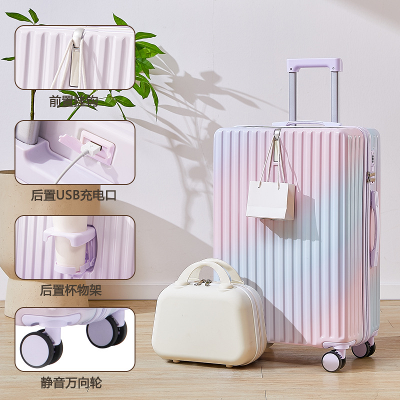 [Fábrica de selección estricta] pequeña maleta de color gradiente fresco estudiante japonesa de alto valor de cara nuevo 2025