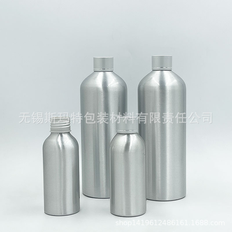 500 750 1000ml 毫升 螺口 液体 乳液 化妆品 金属 铝瓶 铝罐子