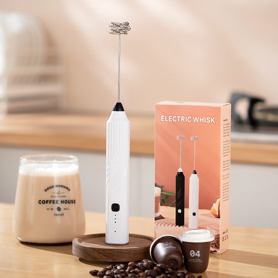 Wireless electric milk frother coffee frother household small milk frother machine egg beater coffee milk mixer