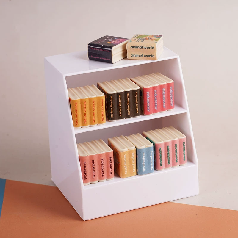 Маленький мультяшный кукольный домик, семейная книжная полка, игрушка
