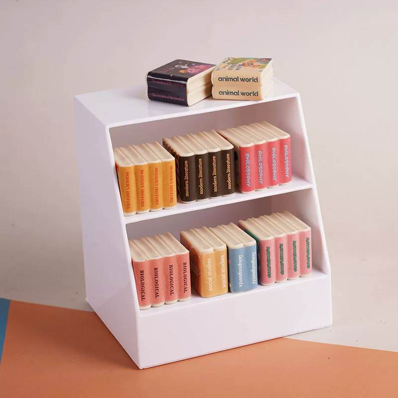 Маленький мультяшный кукольный домик, семейная книжная полка, игрушка