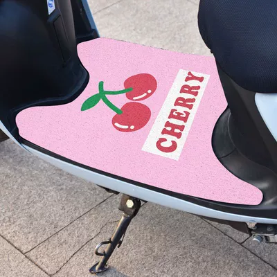 Electric vehicle foot mat – Mud Scraping and Dust Removal Anti-skid Mat - cute-cherry-2540cm-delectangular-shape-can-be-cut-by-yourself