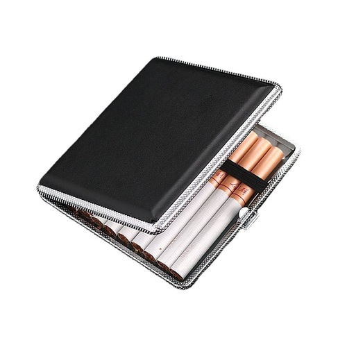 De Shan Metal Cigarette Case for Men, 20-Pack, Portable, Creative and Fashionable, with Pressure-Proof Cigarette Holder