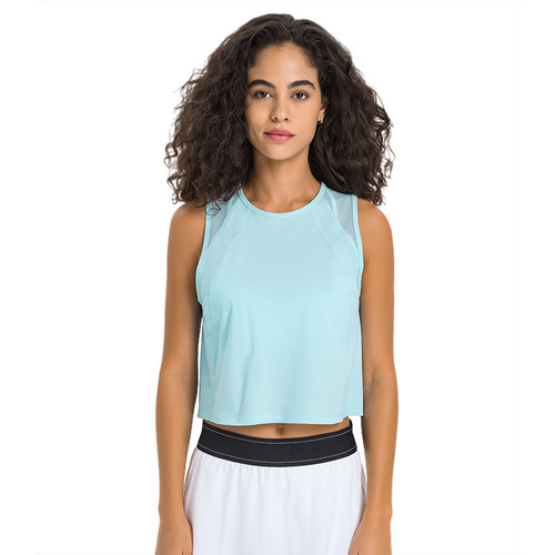 Spring and summer new style lightweight breathable yoga clothing tops for women with hollow beautiful back quick-drying loose casual fitness sports vests