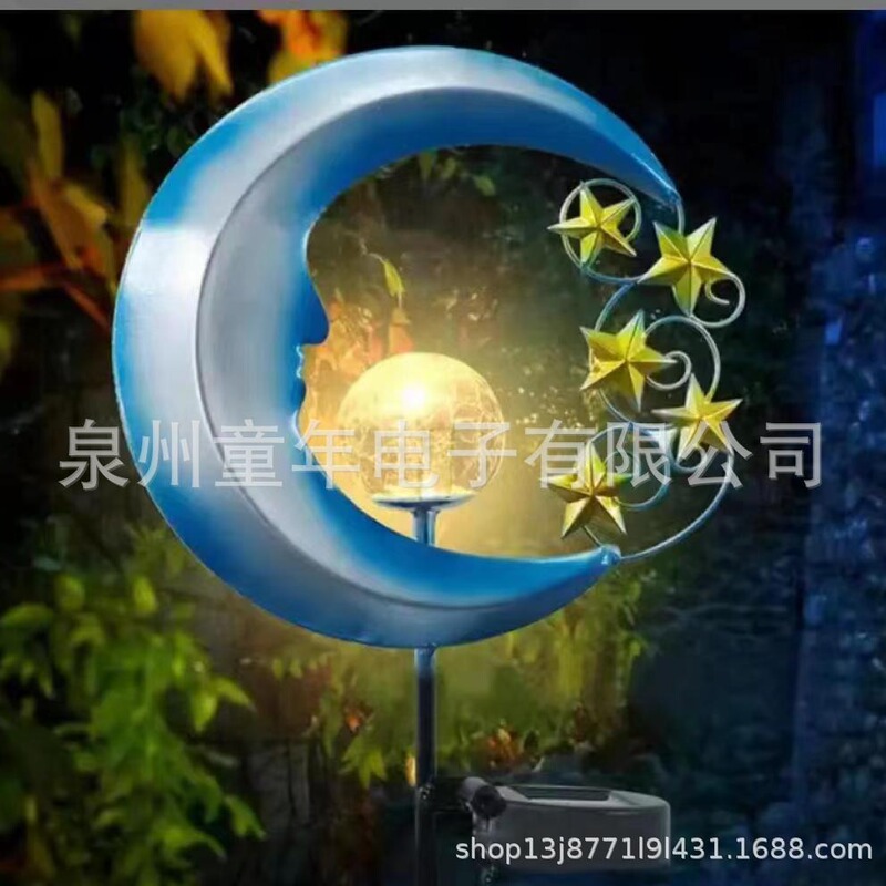 Popular Solar-Powered Moon Ground Lights, Fairy Garden Lights, Projection Lights, Lawn Lights, Hot-Selling Cross-Border Products