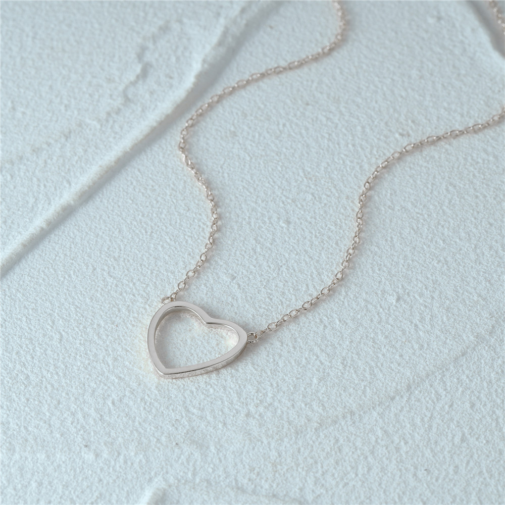 6g Weight Pendant Necklace Classification 1 Piece Quantity Casual, Daily Occasion 925 Sterling Silver Material Heart Shape Pattern Women's Gender Plating Design Simple Style Style 925 Sterling Silver Plating Heart Shape Pendant Necklace 7