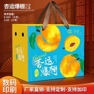 Yellow Apricot Gift Box 2.5kg Packaging Box Green Apricot Sweet Apricot Carton Souvenir Portable Neutral Fruit Manufacturer Wholesale