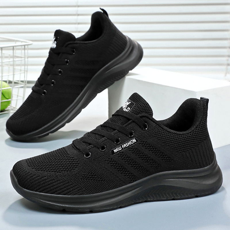 2024 Autumn Running Shoes Lightweight Men's Shoes Mesh Soft Sole Breathable Sports Shoes Trendy Korean Casual Shoes Cross-Border Wholesale