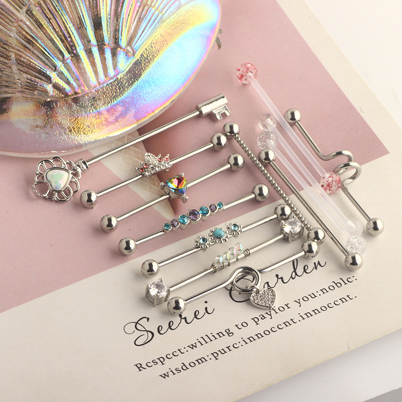 Labret piercing jewelry detail image