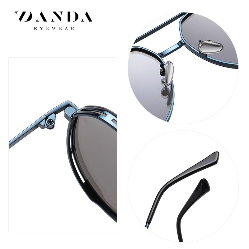 JS8517 moda colorido piloto gafas de sol Tiktok gafas de sol polarizadas de los hombres clásicos de conducción