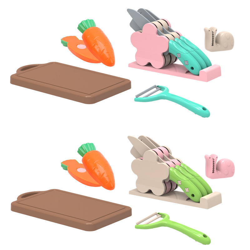 Juego lindo juguete casa cocina simulación niño niña corte música pot set caja de color embalaje