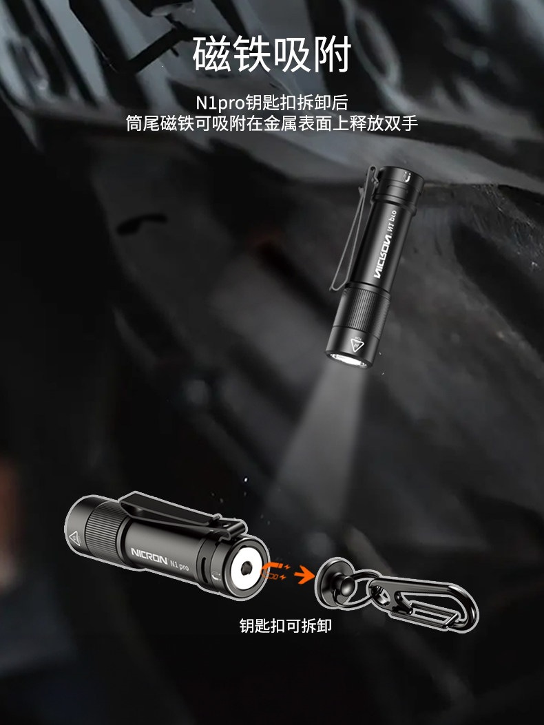 RON N1 Portable Keychain Multi-Color Flashlight Mini Waterproof High-Brightness Small Flashlight