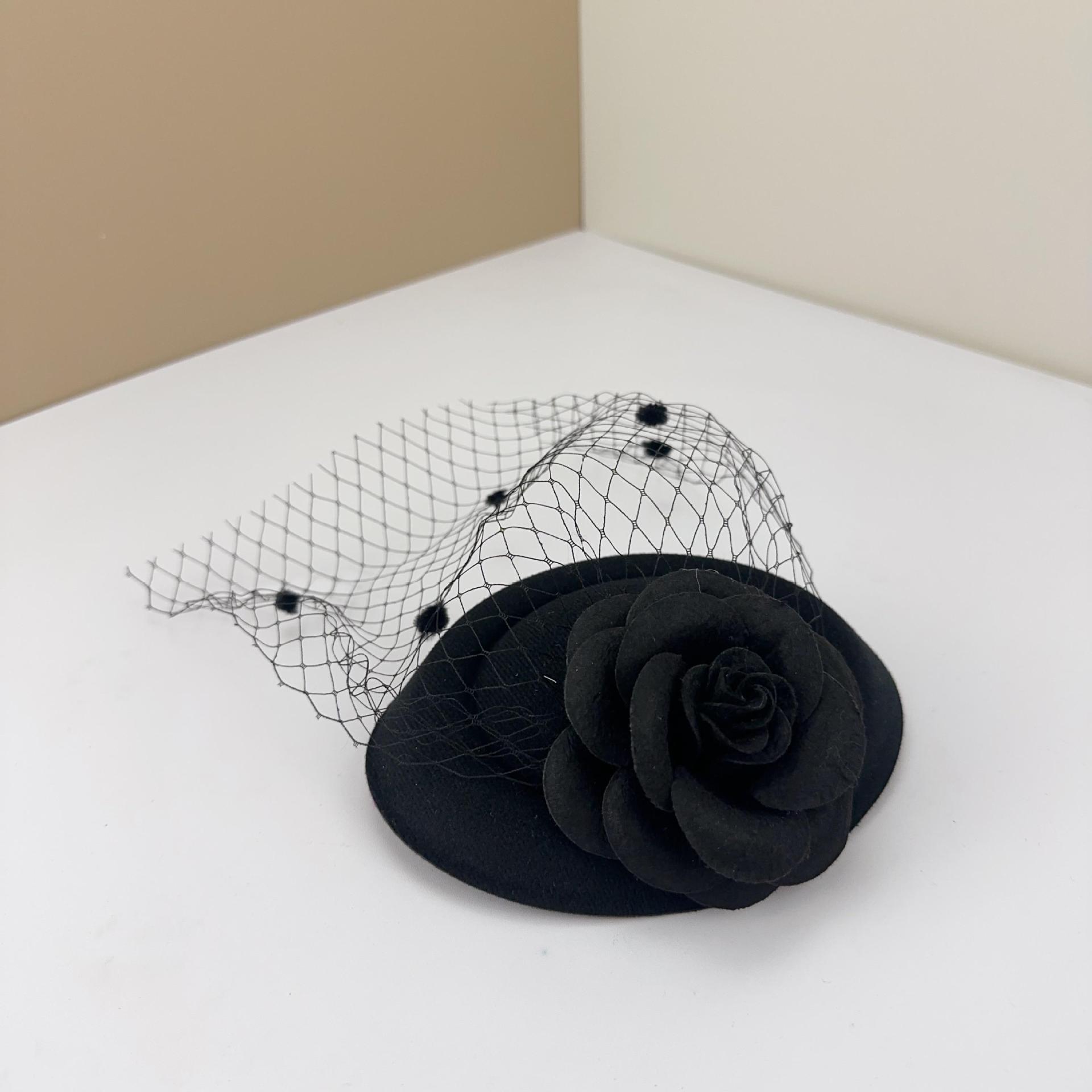 Retro Small Hat Hairpin Halloween Dark Headdress New Popular Hairpin Cheongsam Hair Accessories Cos Photo Props