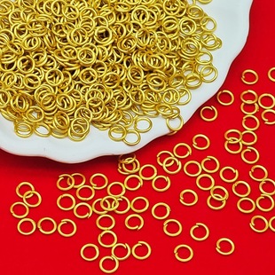 Color retaining matte ancient fasa gold open ring necklace bracelet connection closed ring handmade diy jewelry accessory buckle