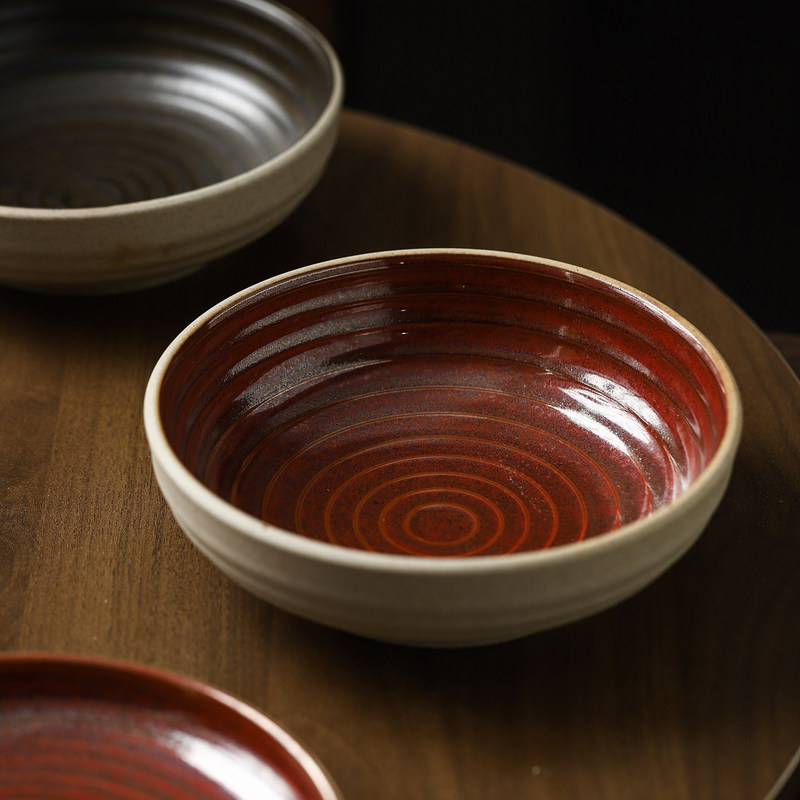Japanese-Style High-Quality Retro Ceramic Bowls for Home Use, Noodle Bowls, Soup Bowls, Salad Bowls, Ramen Bowls, Dessert Bowls, Cold Dish Bowls, Commercial Use Japanese-Style High-Quality Retro Ceramic Bowls for Home Use, Noodle Bowls, Soup Bowls, Salad Bowls, Ramen Bowls, Dessert Bowls, Cold Dish Bowls, Commercial Use