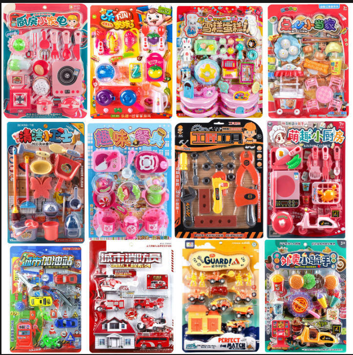Juguetes de placa, utensilios médicos para el hogar, puestos de mercado nocturno, supermercado, suministro de productos para niños, utensilios de cocina, juguetes de cocina mezclados al por mayor. image 7
