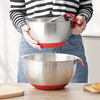 食品級304不鏽鋼打蛋盆 家用防滑烘焙和面盆 加厚加深攪拌料理碗