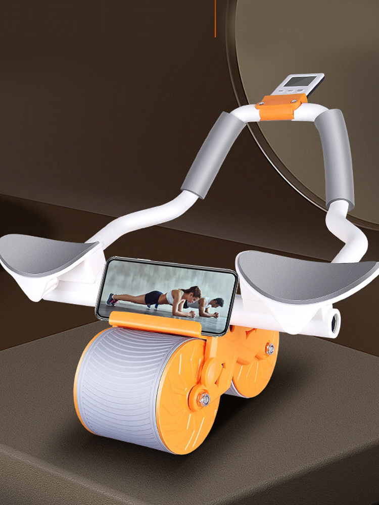 Rueda Abdominal con Soporte para Codos, Rebote Automático, Entrenador de Músculos Abdominales, Ejercicio Abdominal, Asistente para Abdominales, Equipo de Fitness para Uso Doméstico