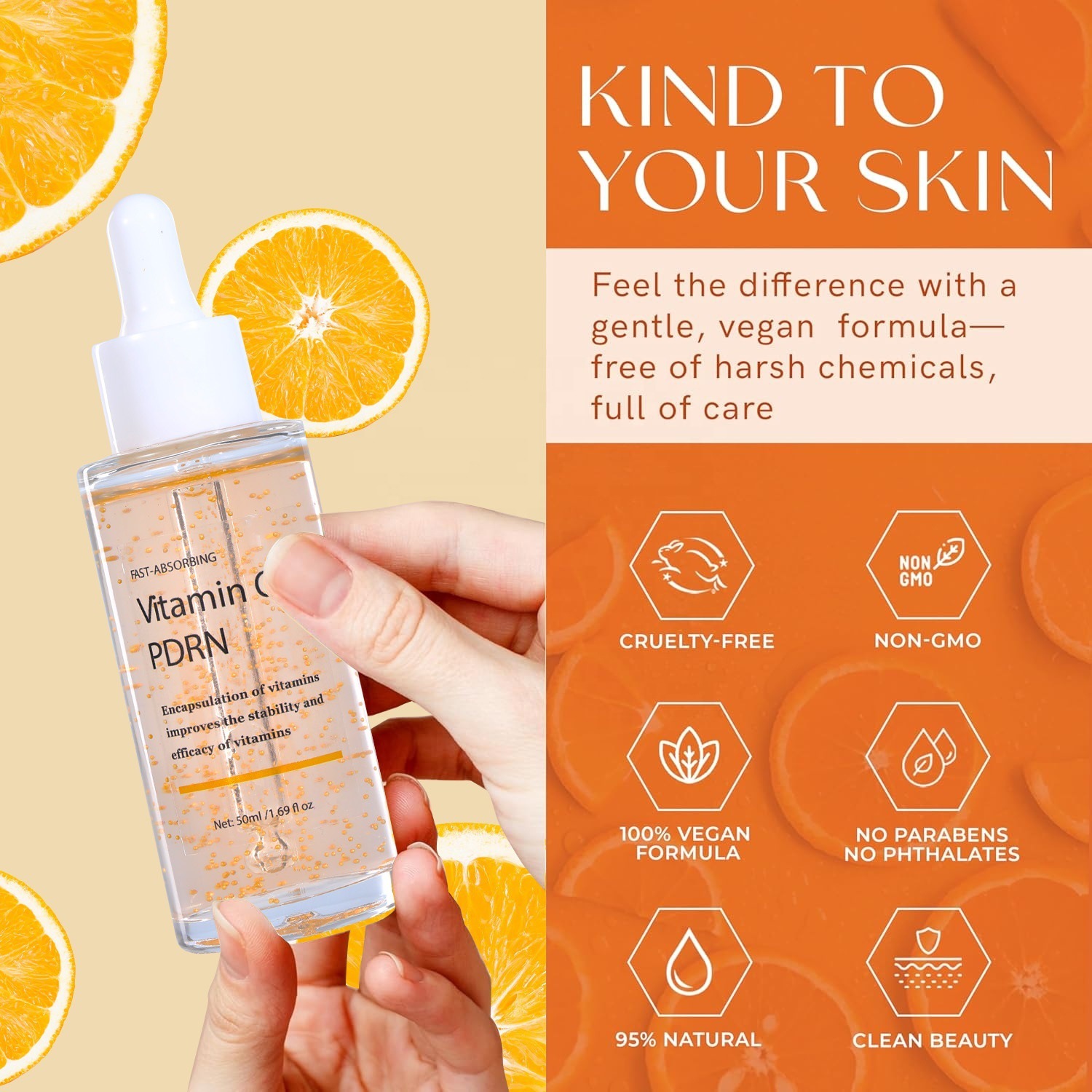 Cross-Border TK Bestand Amz neuer Trend PDRN klärend strahlend Vitamin-C-Serum Vitamin C Serum