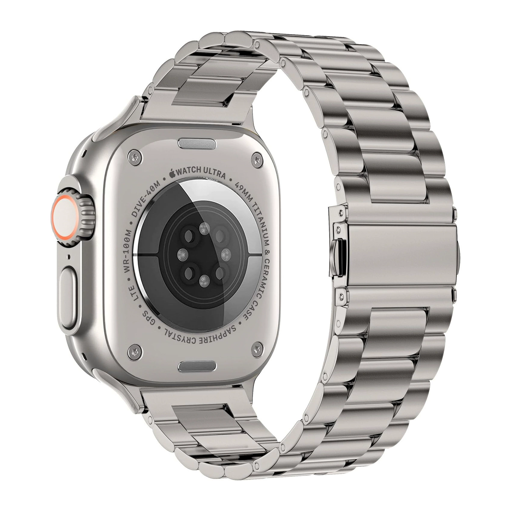 Титановый ремешок Sanzhu из титанового сплава, подходит для Apple Watch 10 / Ultra2, титановый браслет для Apple Watch