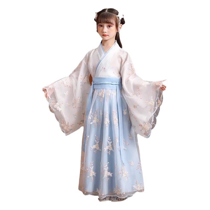 Hanfu girls' children's ancient costume Super fairy primary school students' summer costume chinese style Tang suit ancient style children's performance costume skirt