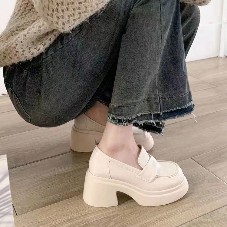 Retro Mary Jane shoes English style platform