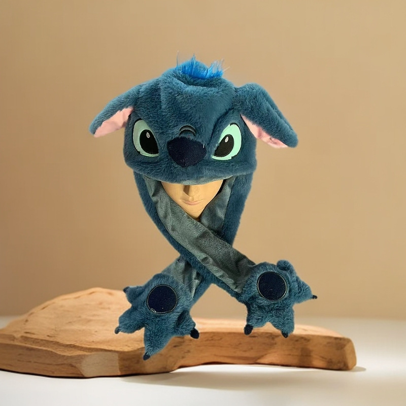 Nuevas celebridades de Internet de Douyin con el mismo estilo de orejas de conejo, gorras de airbag, juguetes de peluche cálidos, orejas se moverá, gorras de conejo al por mayor