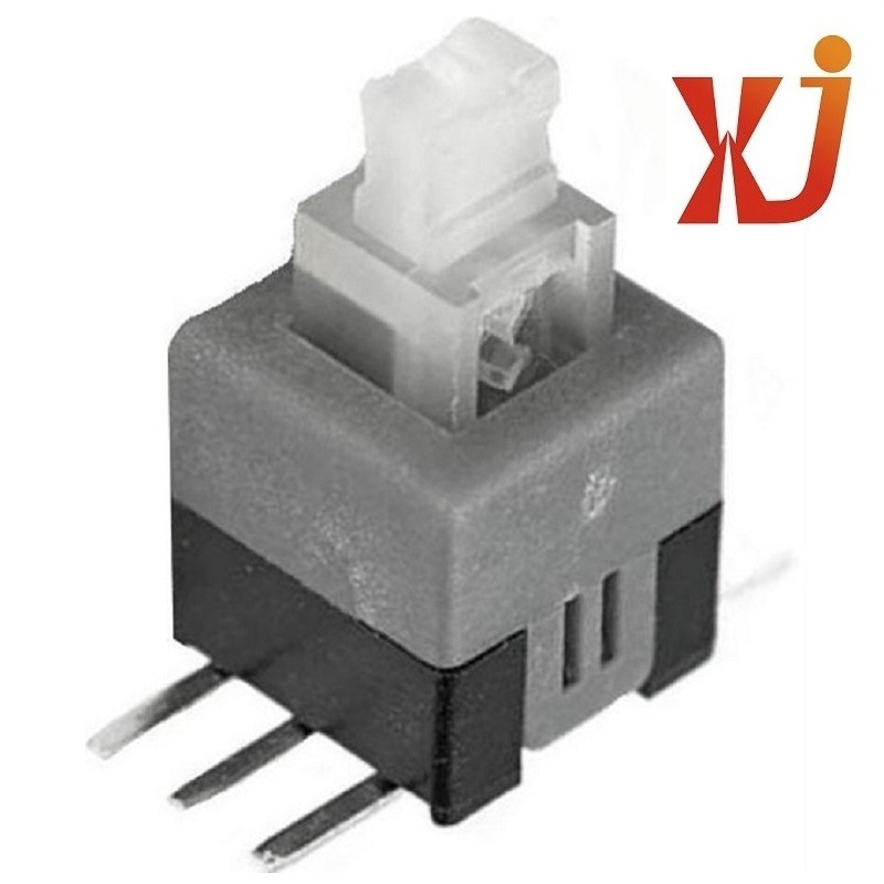 正按复位按键开关  正按自锁开关7*7,mm  小电流自锁开关立贴六脚