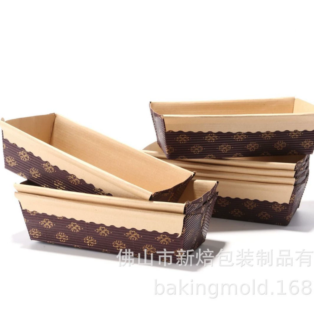 Amazon гофрированный торт стаканчик прямоугольная бумажная форма для выпечки коробка термостойкая коробка для выпечки лодки 150x65x50mm