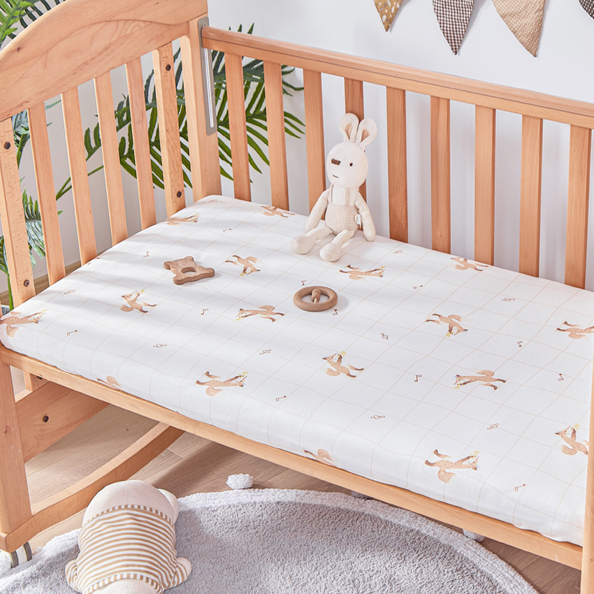 Cross-border baby bedspread pure cotton diaper bed sheet children's bedding baby waterproof mattress cover stitching bed