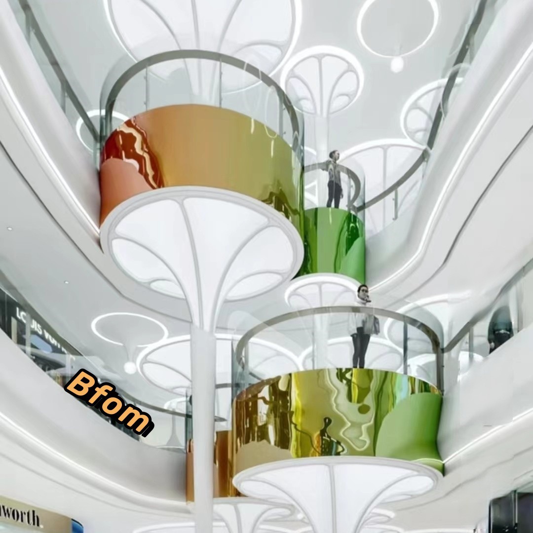 bfom生态树脂透光水晶板彩色渐变亚克力木饰面液态金属板