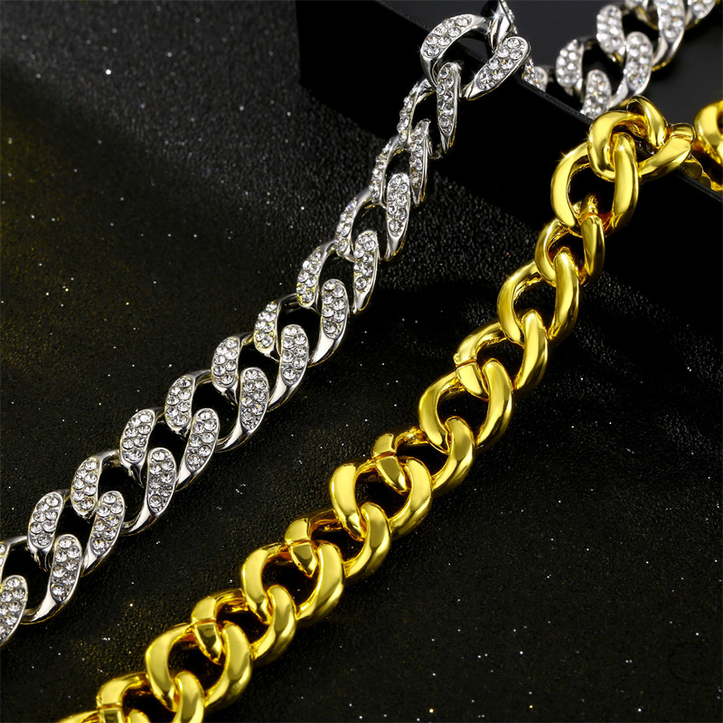 Hip-Hop Solid Color Copper Plating Chain Inlay Zircon K Gold Plated Rhodium Plated Men's Necklace display picture 7