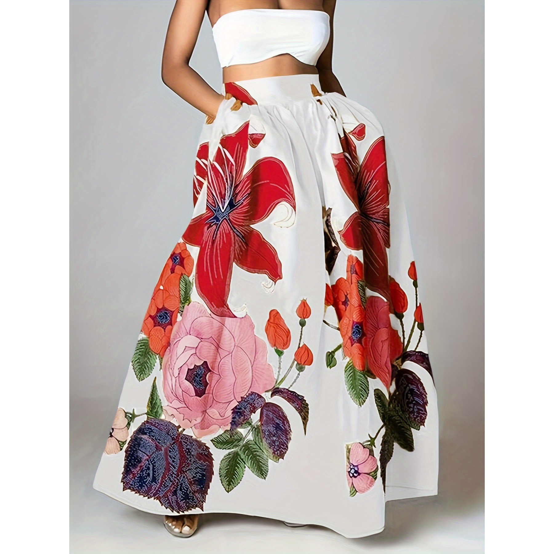 F 24771 Bohemian Floral Maxi Dress