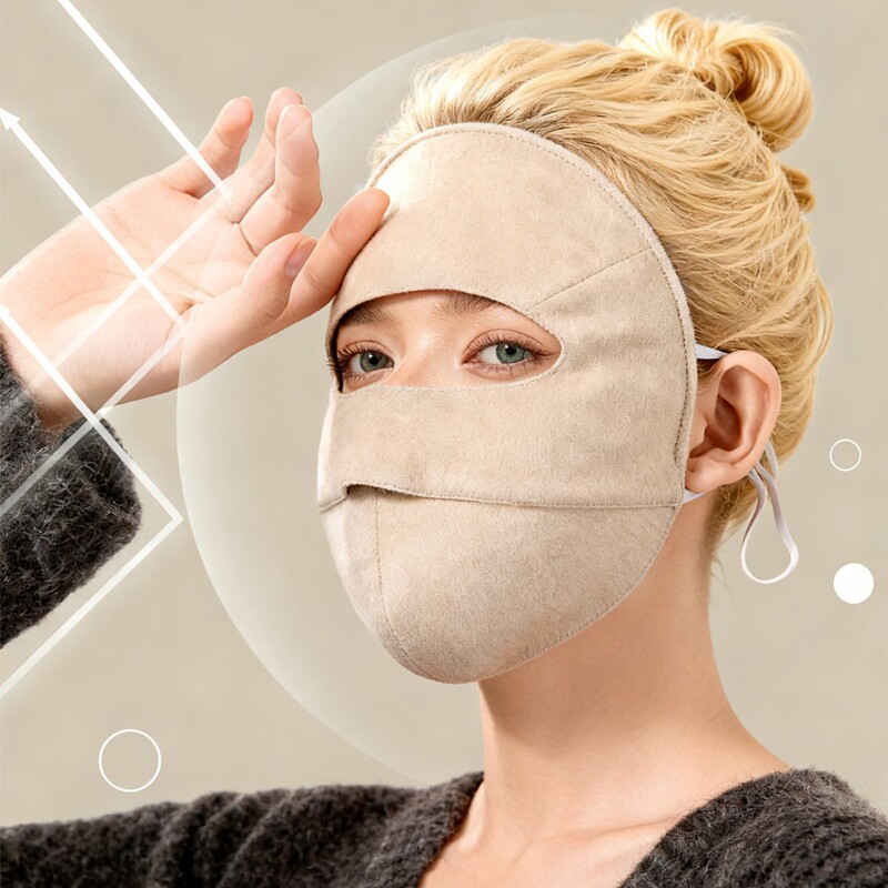 Silk Winter Warm Mask, Real Silk Sun Protection, Windproof and Cold-Proof Outdoor Wool Mask, Autumn Post-Medical Beauty Face Mask