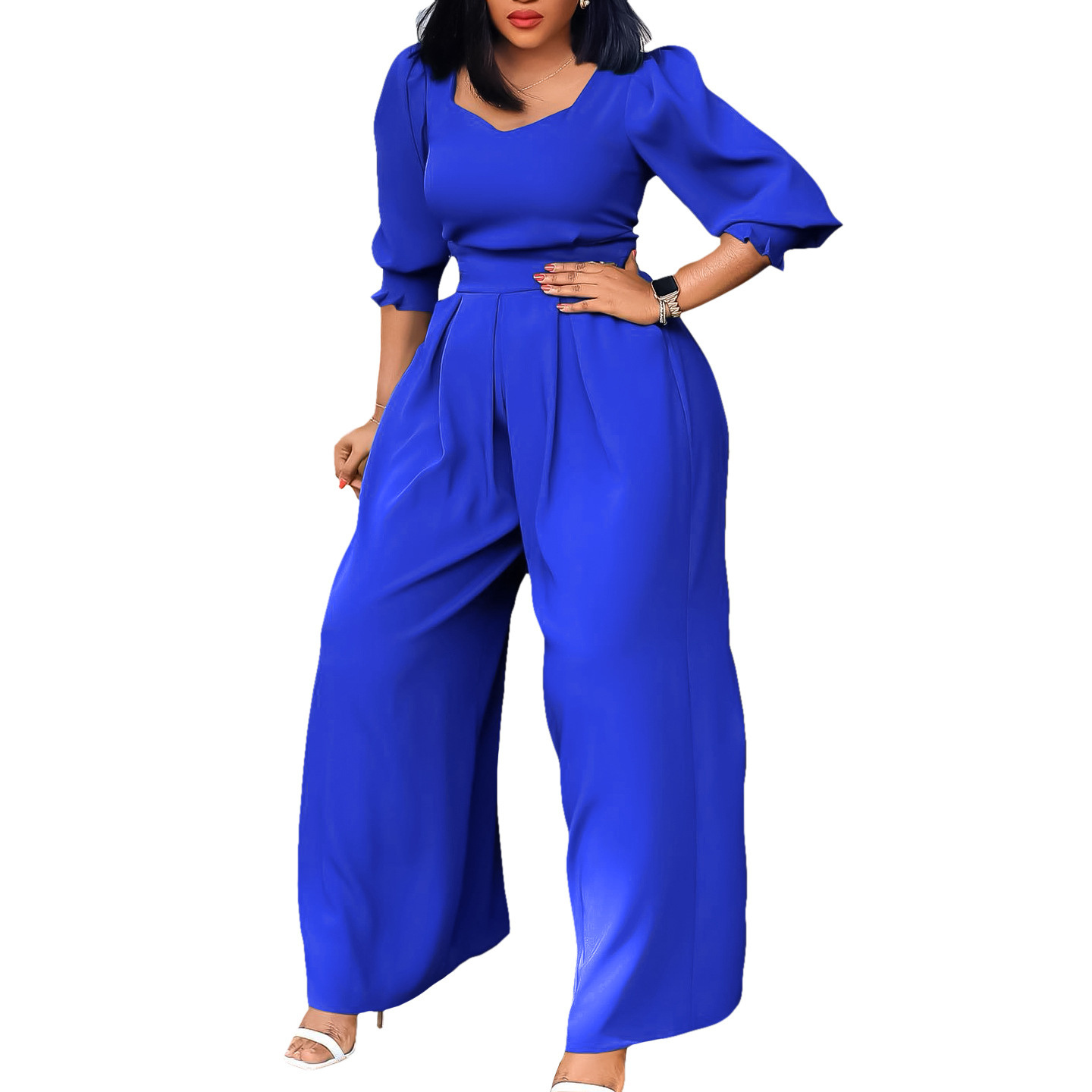 Damen Jumpsuit Langarm Lässig Weites Bein Für Den Winter_voghion.com