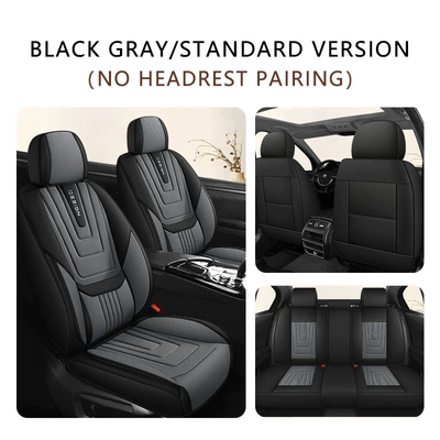 Cover, Summer Car Seat Cushion, Four Seasons Pad - charcoal-gray-5-seater-standard-with-lumbar-support-1