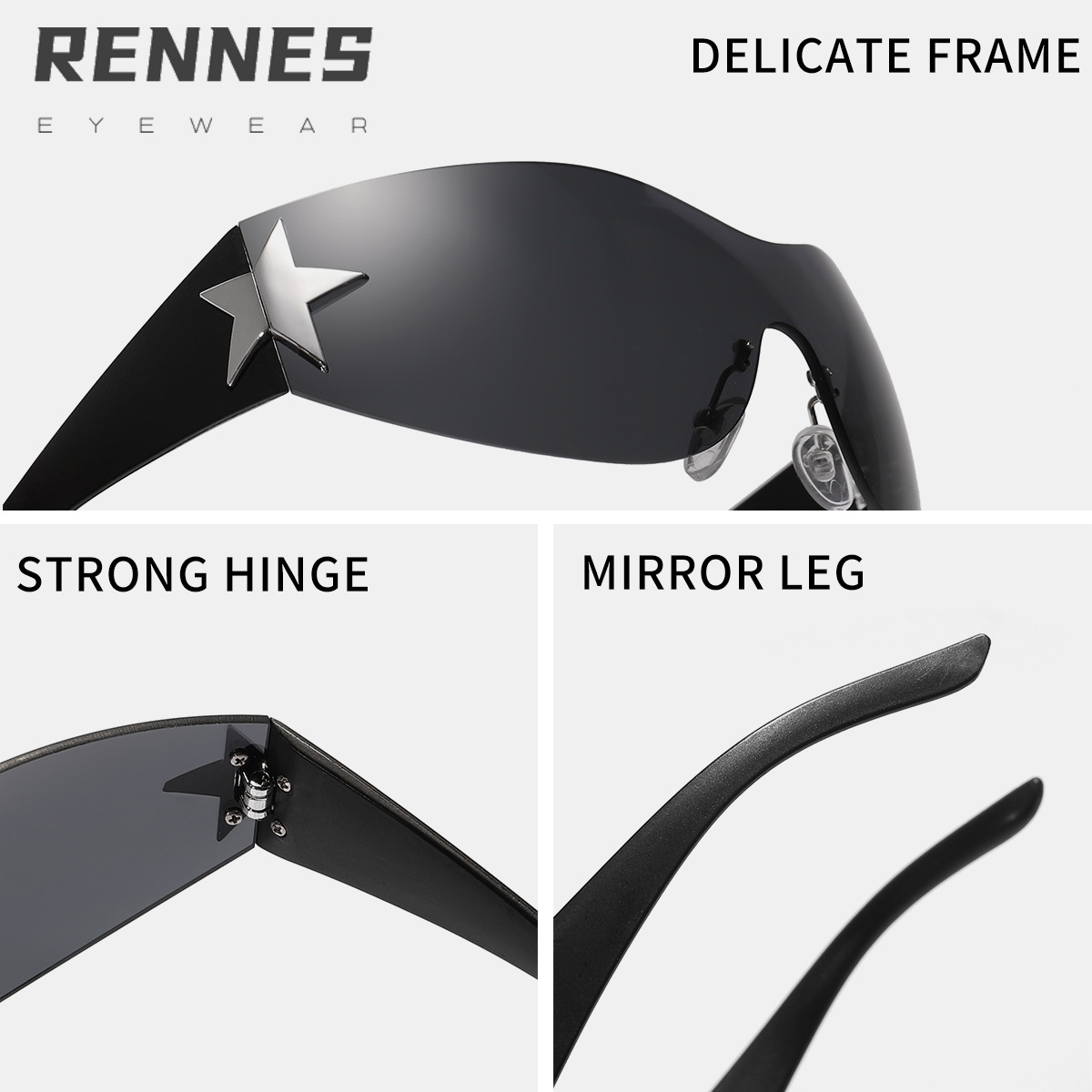 Gafas de Sol para niños y niñas moda calle tiro de una sola pieza gafas de Marco grande niños bebé gafas de sol a prueba de UV