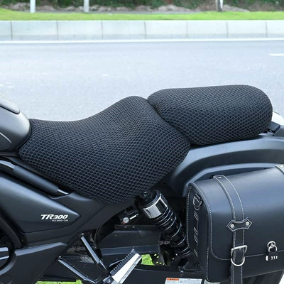 Suitable for Haojue TR300 Motorcycle TR300plus Cushion Cover Sunscreen Waterproof Heat Insulation Breathable Cushion Mesh Cover (Motorcycle cushion) - tr300-honeycomb-cushion-cover
