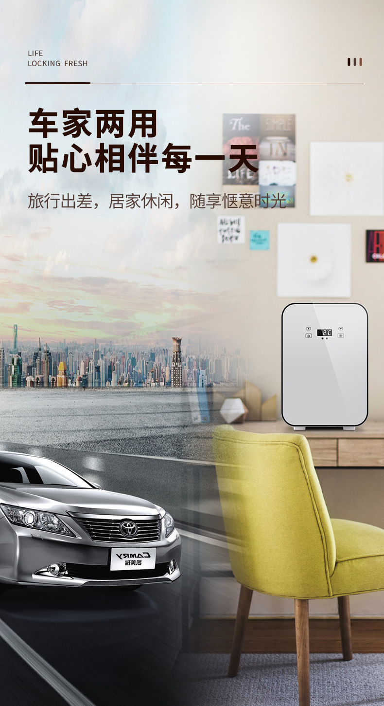 Cross-Border Car Refrigerator, Mini Refrigerator, Cosmetics Refrigerator, Small Refrigerator, Dual-Use for Dormitory, Car and Home, Gift